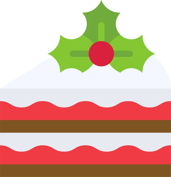 Noel Yemeği Şeytan Kek Ikonu Noel Kategorisinde — Stok Vektör