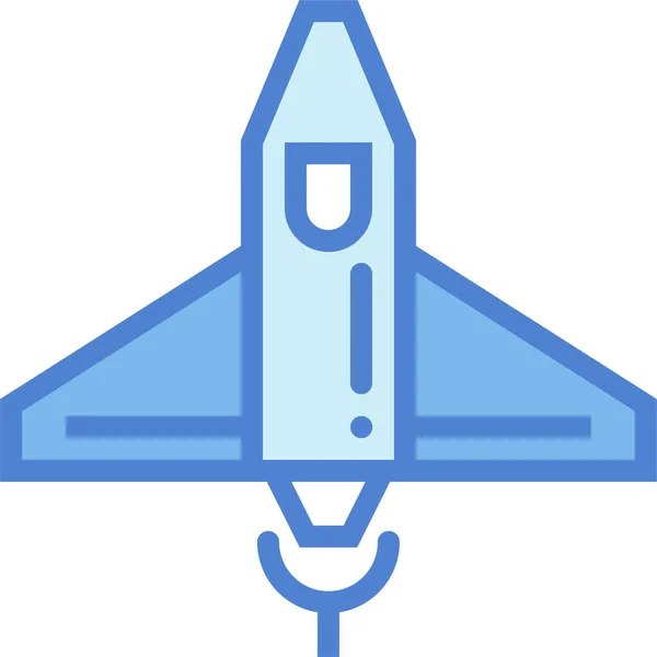 Lanzamiento Cohete Nave Icono — Vector de stock