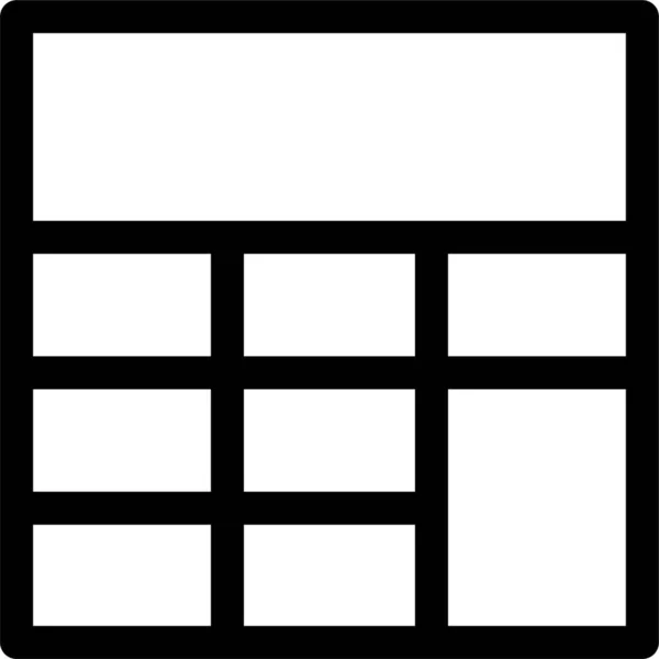 Comptabilité Calculer Icône Calculatrice Dans Style Contour — Image vectorielle