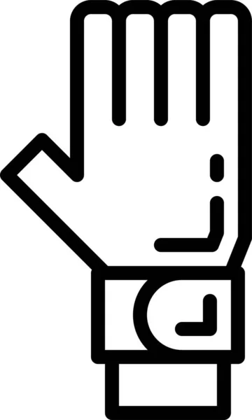 Guantes Guante Icono Portero Estilo Contorno — Vector de stock