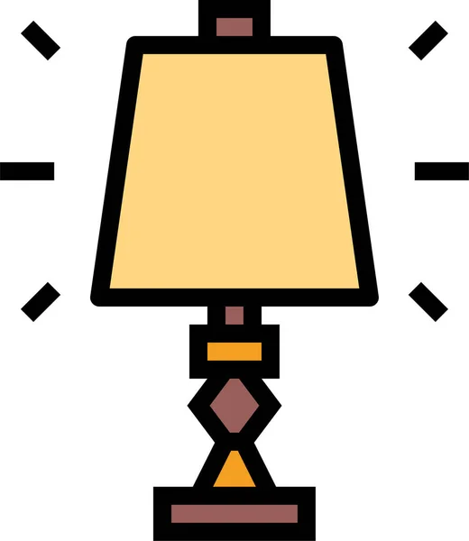 ファイルアウトラインスタイルの電気照明ランプアイコン — ストックベクタ