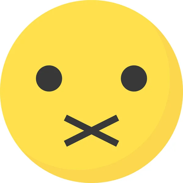 Emoji Emoticon Expression Icon Flat Style — Stockový vektor