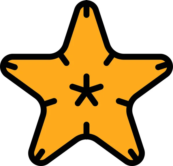 Animal Sea Starfish Icon Filledoutline Style —  Vetores de Stock