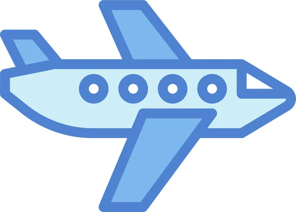 Ícone Avião Mosca Aérea — Vetor de Stock