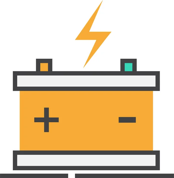 Ícone Energia Carregamento Bateria Estilo Filledoutline —  Vetores de Stock