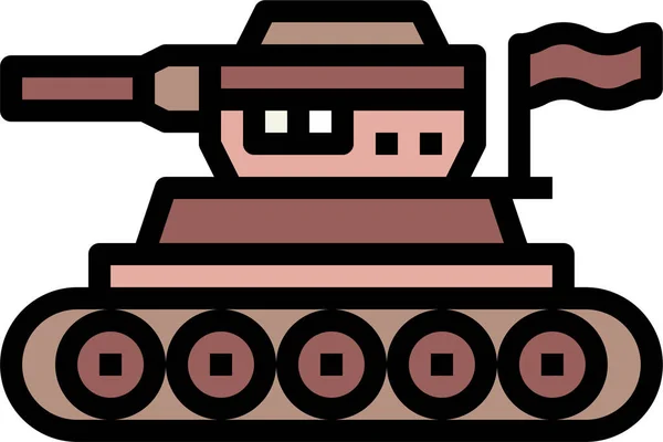 Katonai Tank Szállítás Ikon — Stock Vector