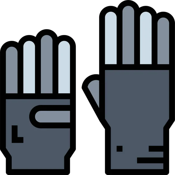 Gloves Protection Rubber Icon Filledoutline Style — Stock Vector