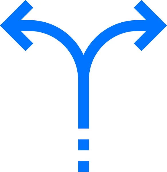 Nawigacja Strzałka Oddzielna Ikona Stylu Zarysu — Wektor stockowy