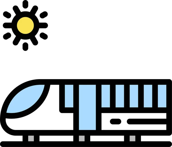 Ícone Transporte Trem Verão Categoria Verão —  Vetores de Stock