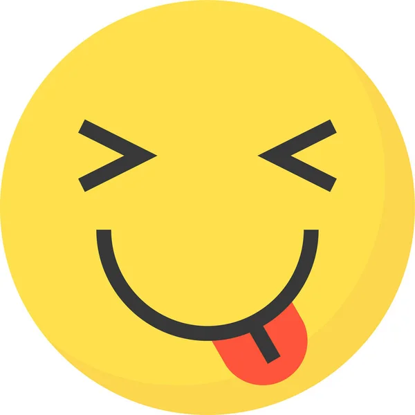 Emoji Ícone Expressão Emoticon Estilo Plano —  Vetores de Stock