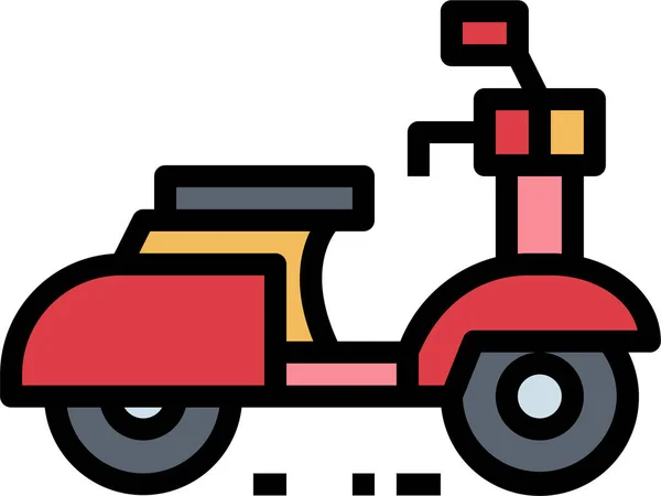 バイクの輸送アイコンファイルアウトラインスタイル — ストックベクタ