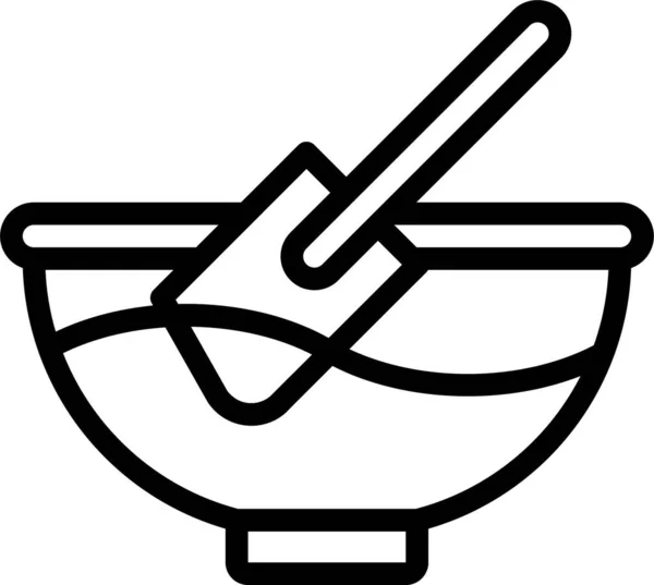 パン屋さん焼き粉アイコンのアウトラインスタイル — ストックベクタ