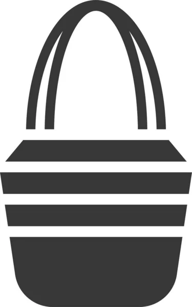 Bolso Icono Bolso Moda Estilo Sólido — Vector de stock