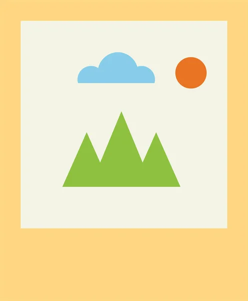 Interface Landscape Photo Icon Summer Category — Stock Vector