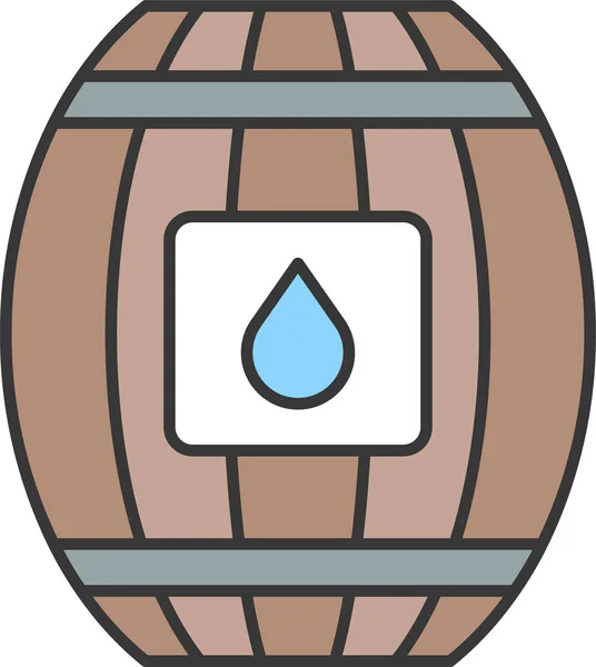 Barrel Nautical Water Icon Filledoutline Style — 图库矢量图片