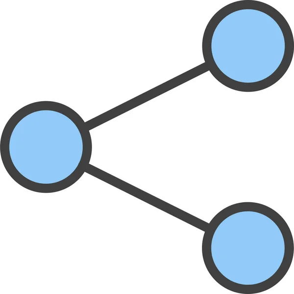 Значок Маркетинговой Медиасети Стиле Filledoutline — стоковый вектор