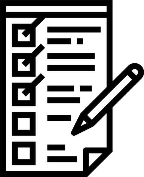 Controlelijst Papieren Pictogram — Stockvector