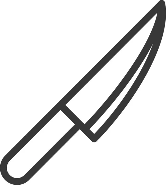 Kitchen Kitchenware Knife Icon Outline Style — 图库矢量图片