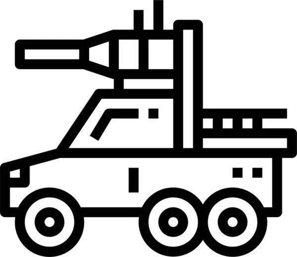 Wojskowy Zbiornik Ikona Transportu — Wektor stockowy