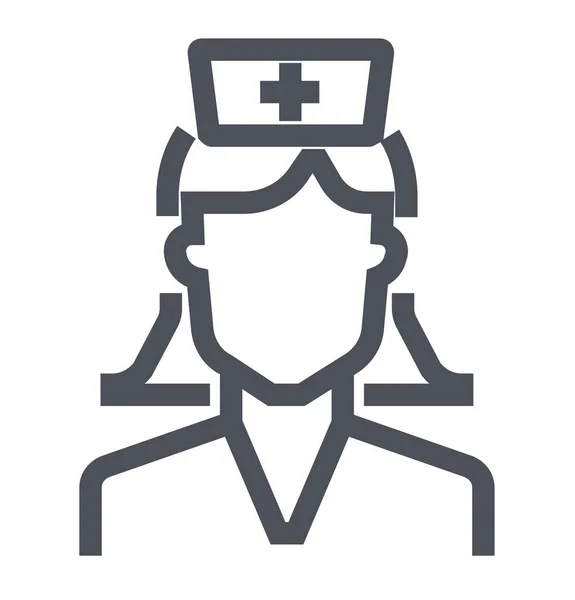 Nurse Aid Care Icon Outline Style — 图库矢量图片