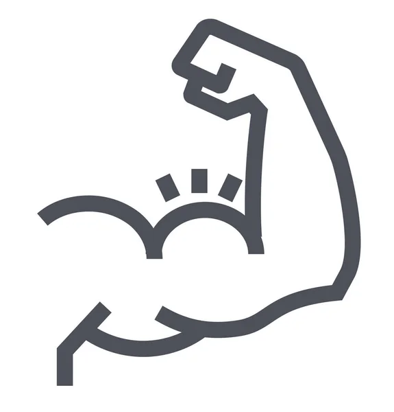 Growth Muscle Arm Icon Outline Style — 图库矢量图片