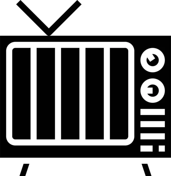 Ikona Technologii Ekranu Anteny Solidnym Stylu — Wektor stockowy