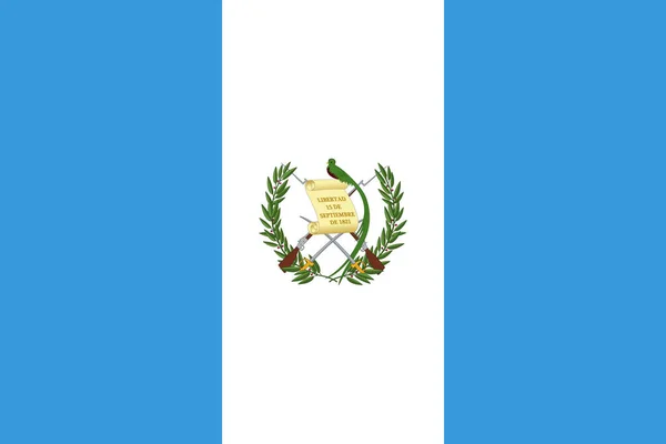 Прапор Країни Значок Гватемали Плоскому Стилі — стоковий вектор