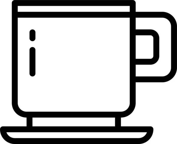 Coffee Cup Drink Icon Outline Style — Stock Vector