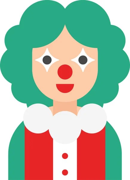 Avatar Clown Icona Femminile — Vettoriale Stock