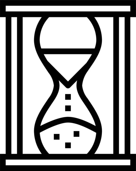 Reloj Carga Icono Arena Estilo Contorno — Vector de stock