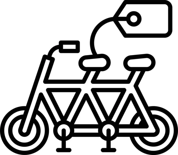 Ikona Wyprzedaży Rowerów Kategorii Letniej — Wektor stockowy