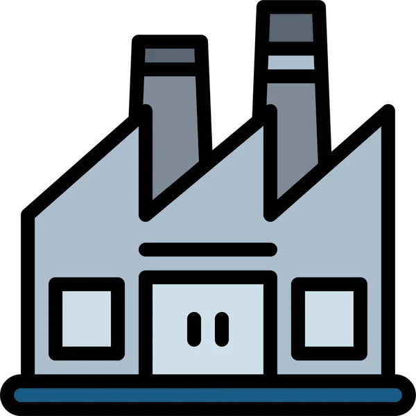 Ikona Průmyslového Průmyslu Vyplněném Stylu — Stockový vektor