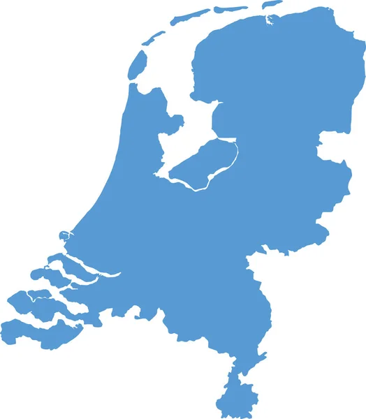 Mapa Netherlands País Ícone Estilo Sólido — Vetor de Stock