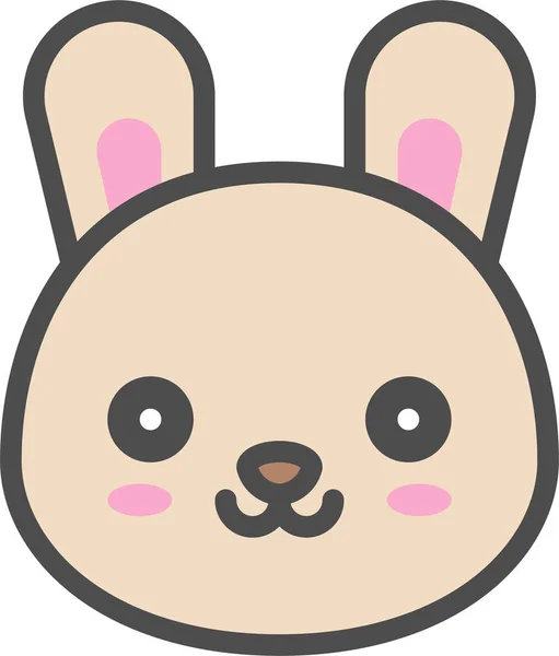 Animal Avatar Lapin Icône Dans Style Filledoutline — Image vectorielle