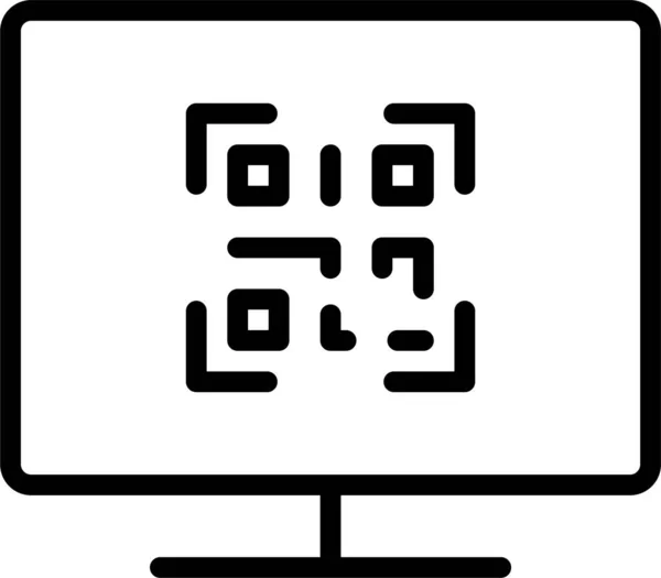 Icono Código Estilo Esquema — Vector de stock