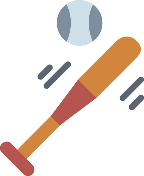 Икона Бейсбола Плоском Стиле — стоковый вектор