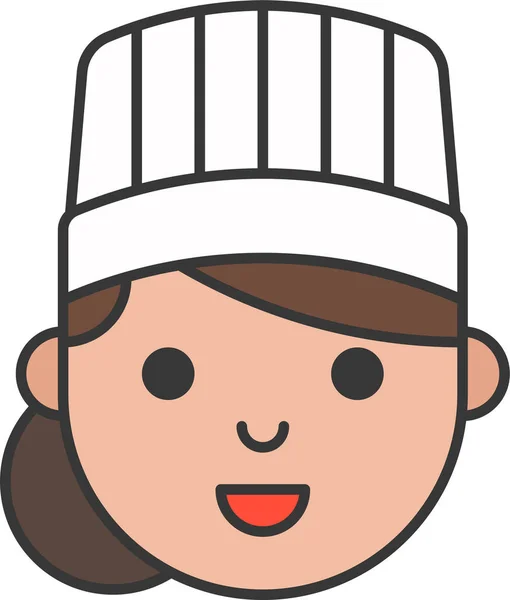 Avatar Chef Cocinero Icono — Vector de stock