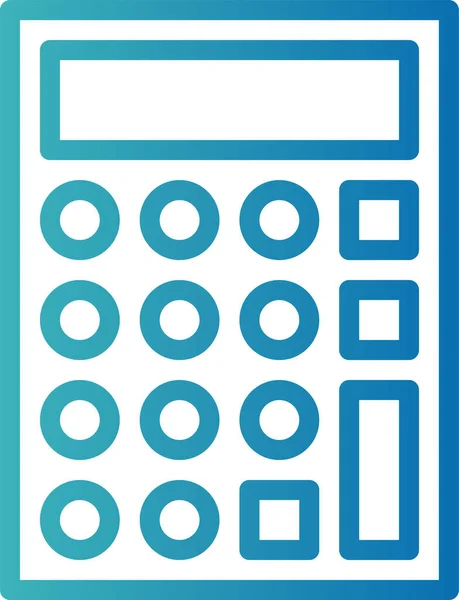 Calcolatrice Aziendale Icona Matematica Stile Liscio — Vettoriale Stock