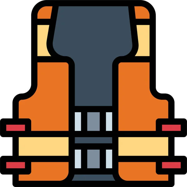 Life Lifejacket Icono Salvavidas Estilo Filledoutline — Vector de stock