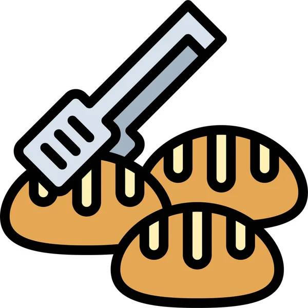 Bakery Baked Flour Icon Filledoutline Style — Stock Vector