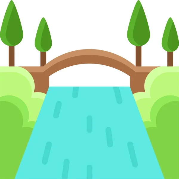 Paisaje Terreno Terreno Icono — Vector de stock