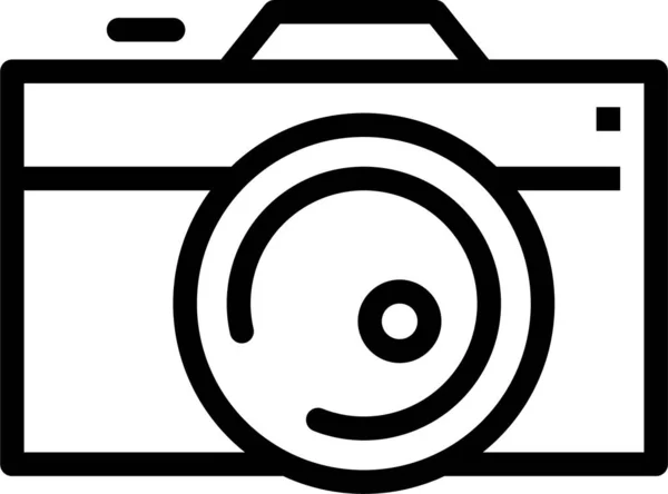 Icono Del Dispositivo Captura Cámara Estilo Esquema — Vector de stock