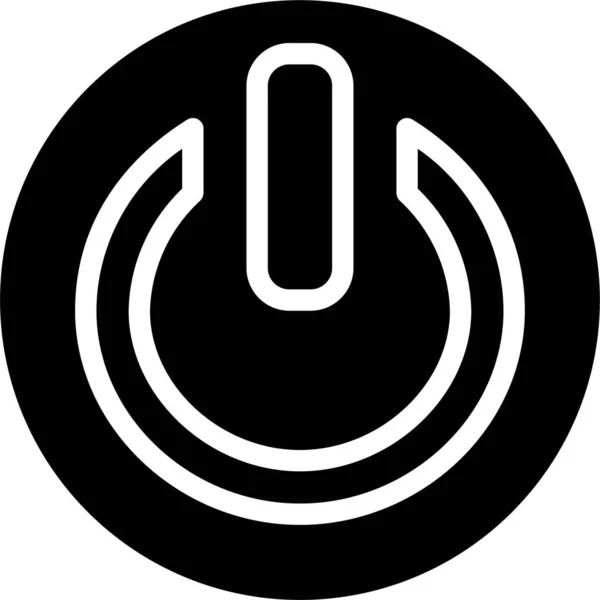 Circle Control Energy Icon Solid Style — 图库矢量图片