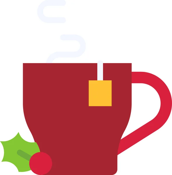 Christmas Food Cup Icon Christmas Category — 图库矢量图片