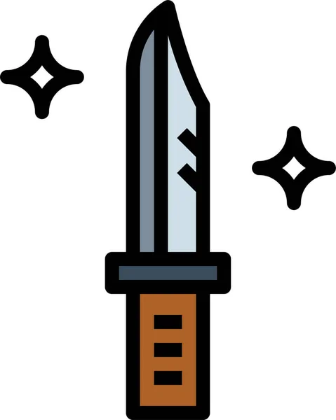 Knife Murder War Icon Filledoutline Style — 图库矢量图片