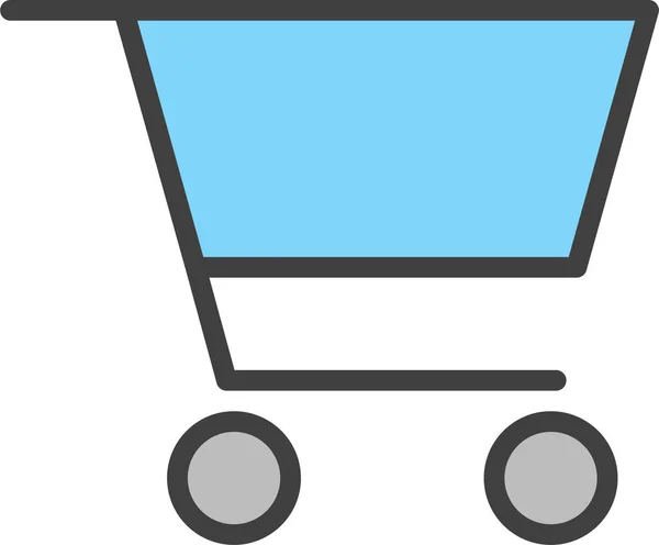 Basket Cart Shopping Icon Filledoutline Style — Stock Vector