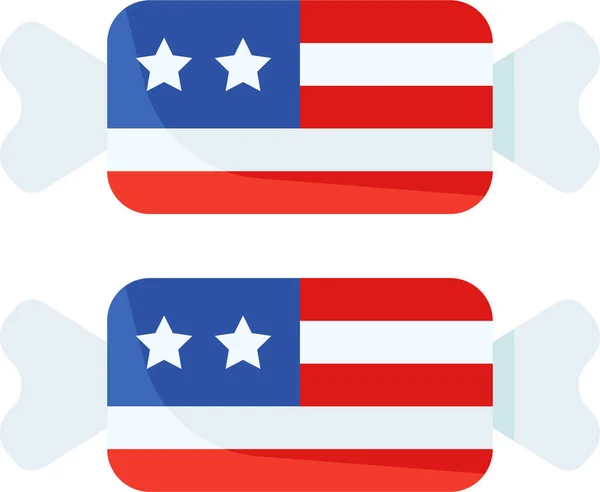 America Candy Food Icon Independencedayus Kategória — Stock Vector