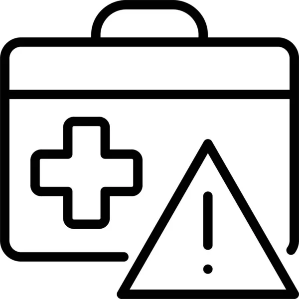 Emergency Medical Medical Aid Icon Outline Style — Stock Vector