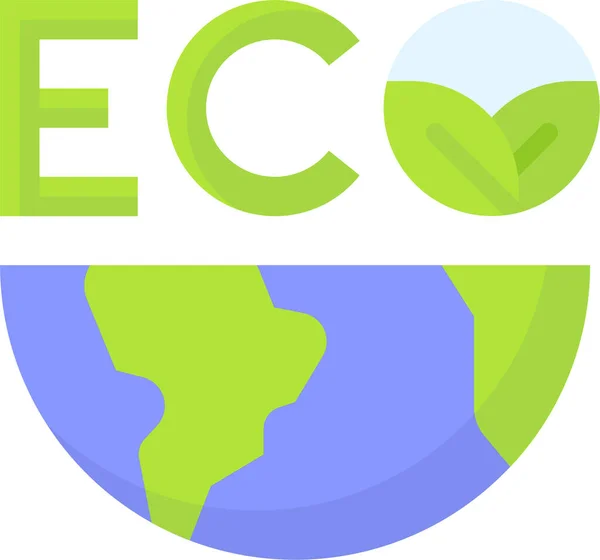Umwelt Ökologie Ikone Der Erde — Stockvektor
