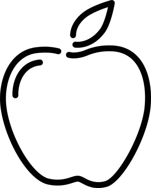 Icône Des Fruits Pomme Dans Catégorie Des Boissons Alimentaires — Image vectorielle